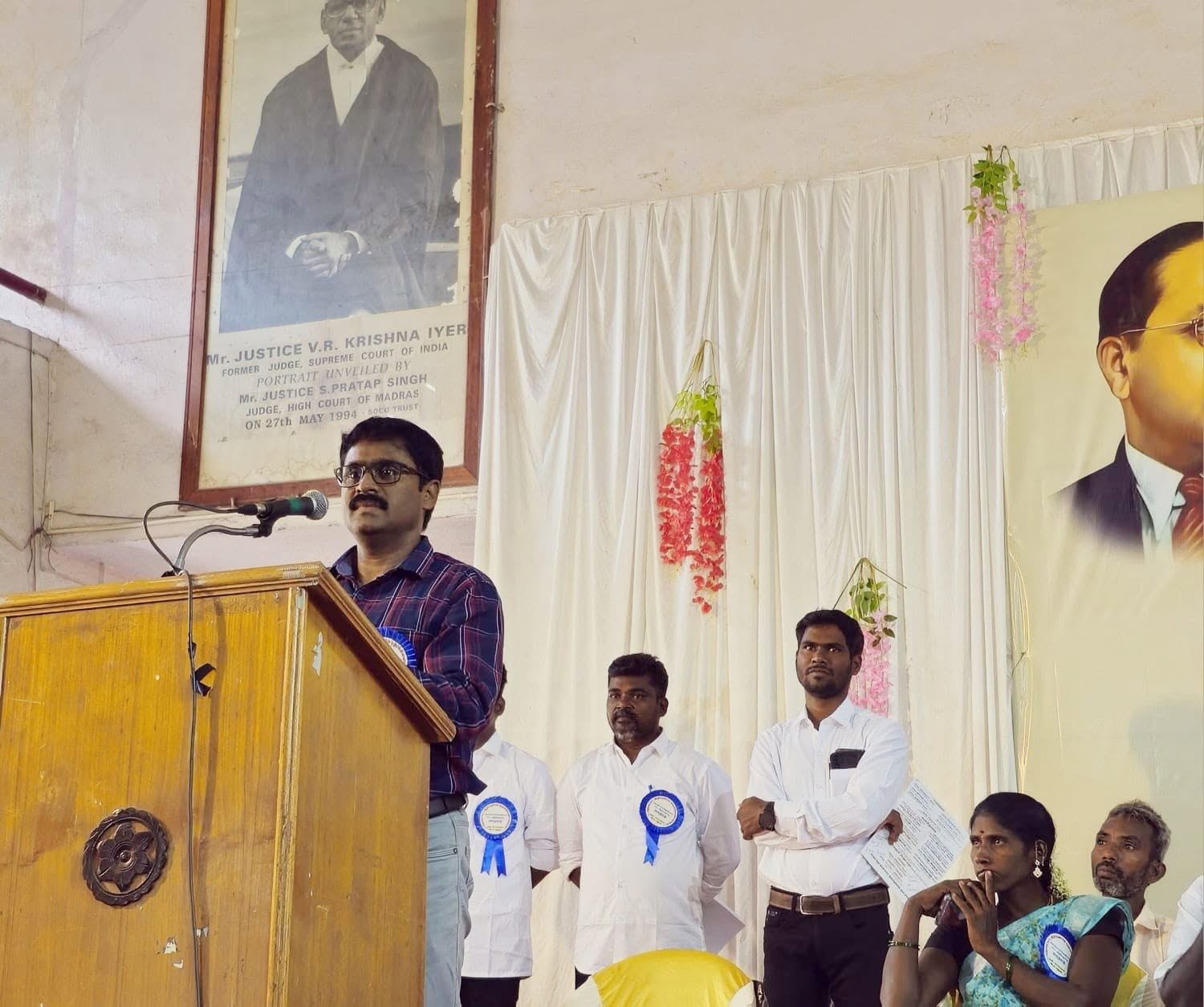 Speaking at a legal event